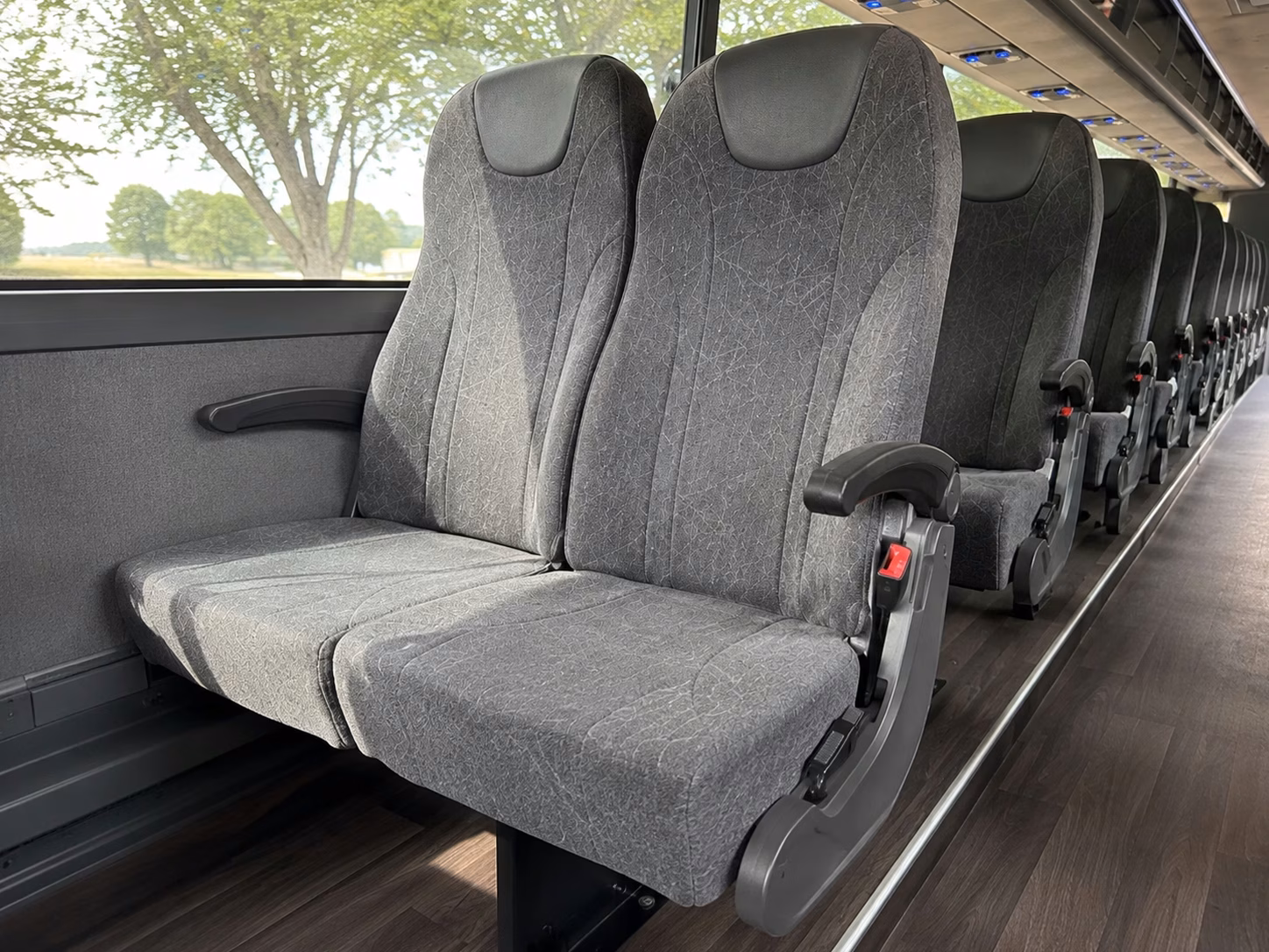 56 passenger charter bus interior