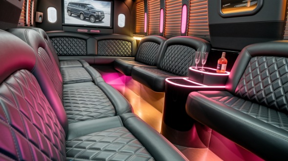 sprinter limo rental interior logan